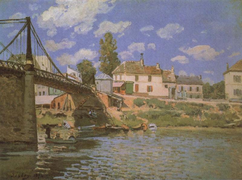 Alfred Sisley The Bridge at Villeneuve-la-Garenne oil painting image